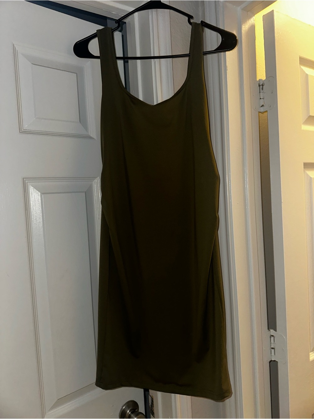 SHEIN Olive Green Sleeveless Mini Dress